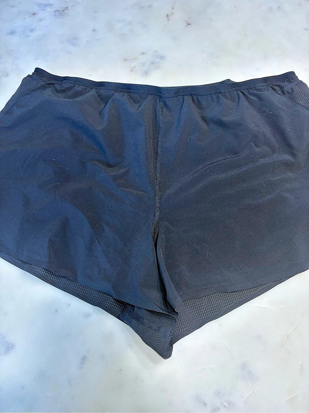 Athleta Interval Run Short Athletic Shorts in Black Size XL